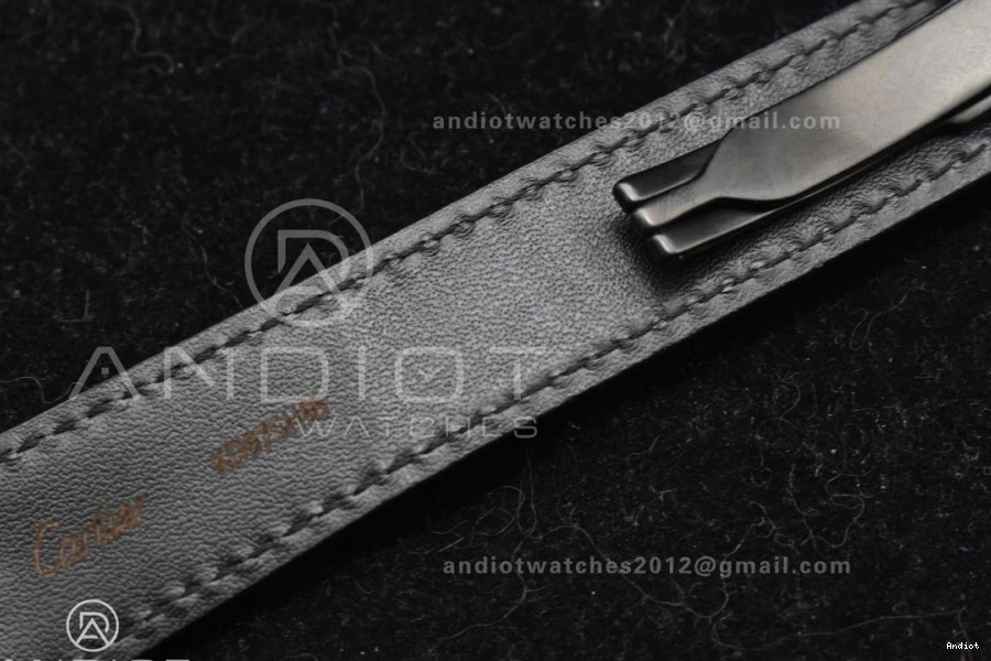 Santos Best BVF Black Dial de on 40mm MIYOTA Cartier Edition Leather 9015 PVD Strap Black 1:1 0110